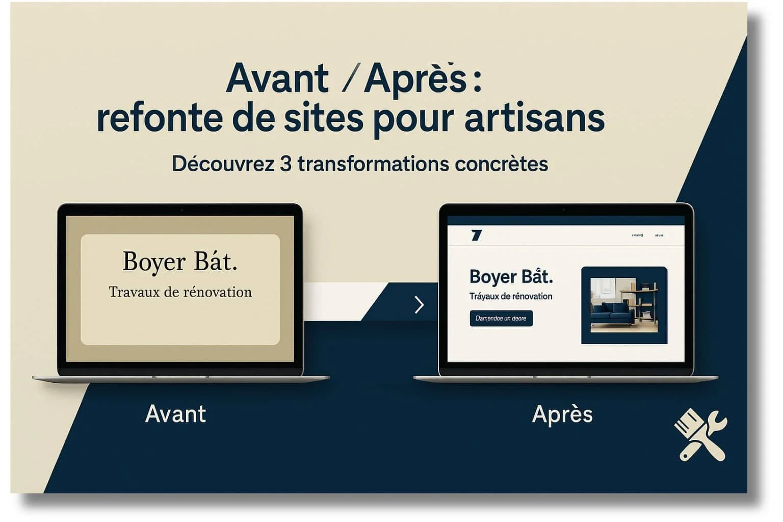 You are currently viewing Avant / Après : 3 exemples concrets de refonte de sites pour artisans
